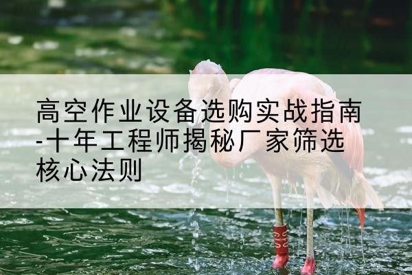青云谱剪叉式升降机厂家-高空作业设备选购实战指南-十年工程师揭秘厂家筛选核心法则